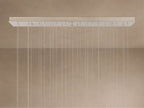 Edda Cascade Teardrop Mercury Glass Linear Chandelier 48'' 54''L by Bling Lighting Studio