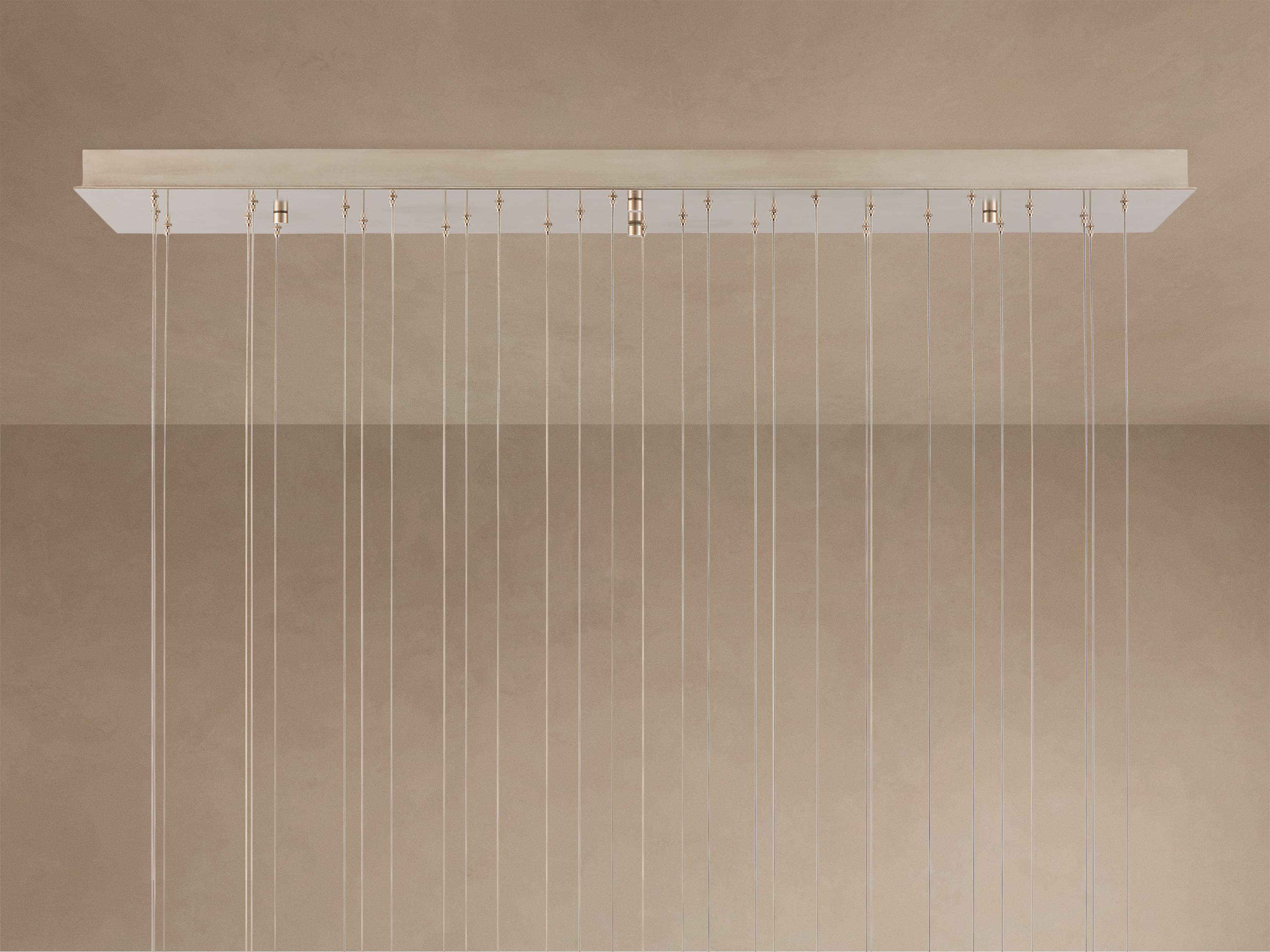 Edda Cascade Teardrop Mercury Glass Linear Chandelier 48'' 54''L by Bling Lighting Studio