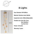 Moonshade Alabaster Disc Stairwell Lighting Chandelier