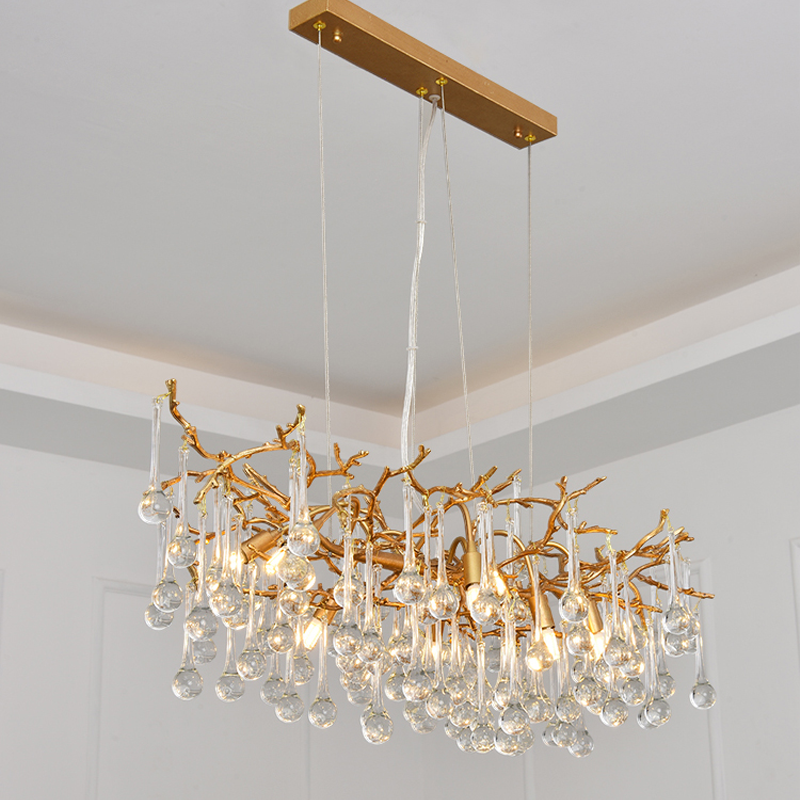 Avis Clear Crystal Branch Chandelier by Bling Lighting Studio
