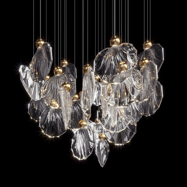 Smoke Shell Cluster Chandelier