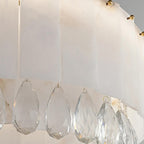 Stuart 39" Alabaster & Crystal Round Chandelier additional product view