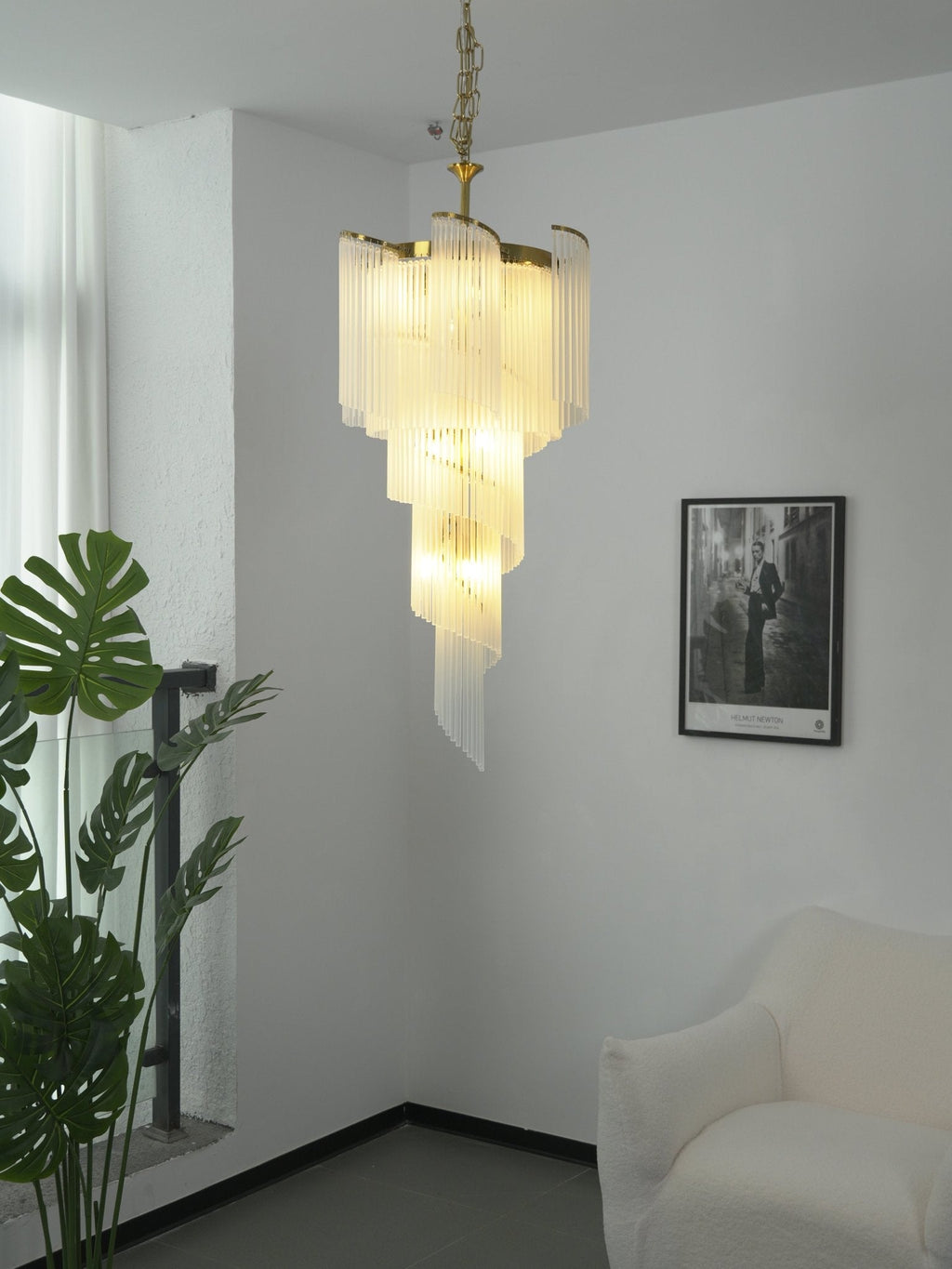Heliora Cascade Chandelier by Bling Lighting Studio