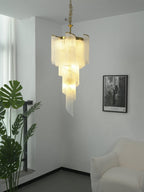 Heliora Cascade Chandelier by Bling Lighting Studio