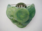 Murano Wall Lamp | 10 Alabaster Green Disc Glass | Set of 2