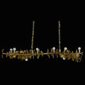 Scroll Leaf Linear Chandelier by Bling Lighting Studio