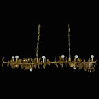Scroll Leaf Linear Chandelier by Bling Lighting Studio