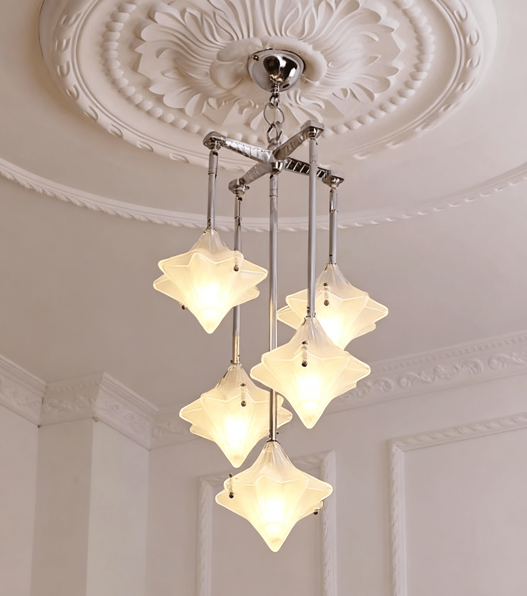 Elowen Long Prism Star Chandelier by Bling Lighting Studio