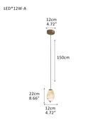 Modern Linear White Alabaster Solid Ball Thread Synthetic Shade Hanging Light for Dining