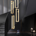 Acai Crystal Multi Pendant Chandelier for high ceiling staircase and foyer lighting
