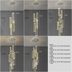 Acai Crystal Multi Pendant Chandelier for high ceiling staircase and foyer lighting