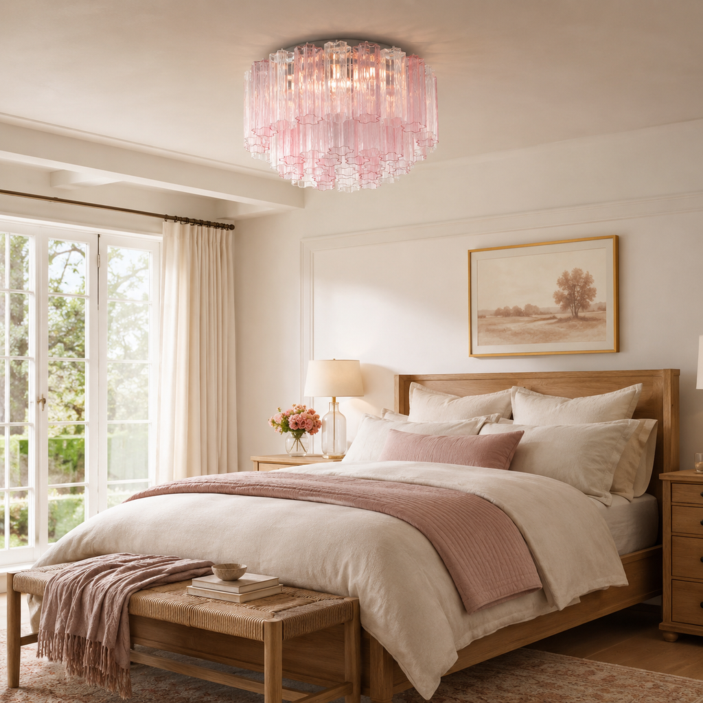 Plafón Addis de cristal estilo Murano 22"/32"