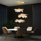 Adel Feather Staircase Lighting Chandelier for high ceiling staircase and foyer lighting