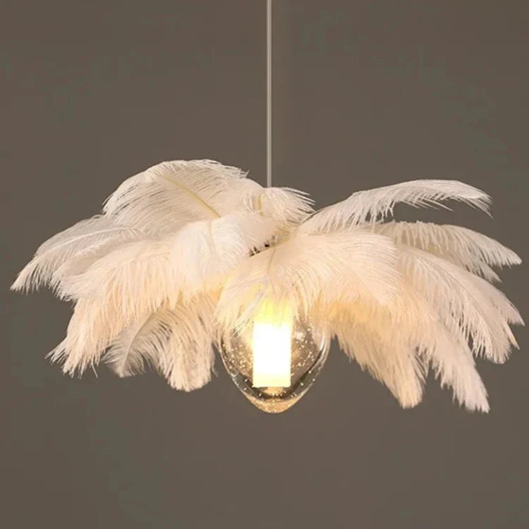 Adel Feather Staircase Lighting Chandelier for high ceiling staircase and foyer lighting