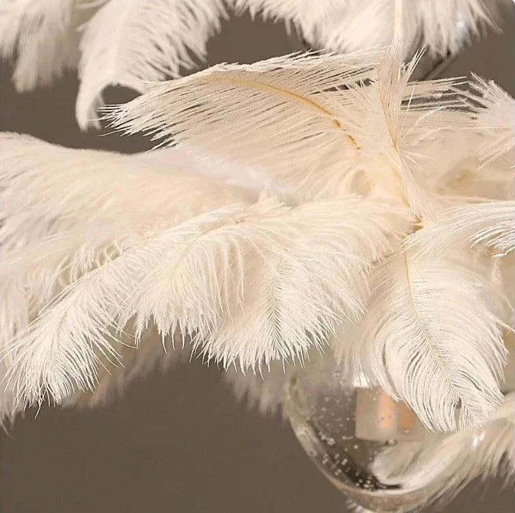 Adel Feather Staircase Lighting Chandelier for high ceiling staircase and foyer lighting