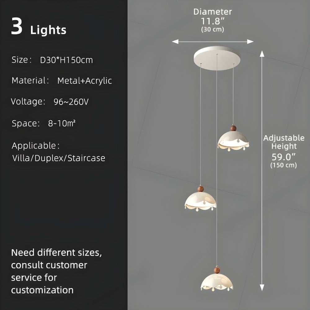Afen Modern Staircase Chandelier for high ceiling staircase and foyer lighting