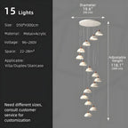 Afen Modern Staircase Chandelier for high ceiling staircase and foyer lighting