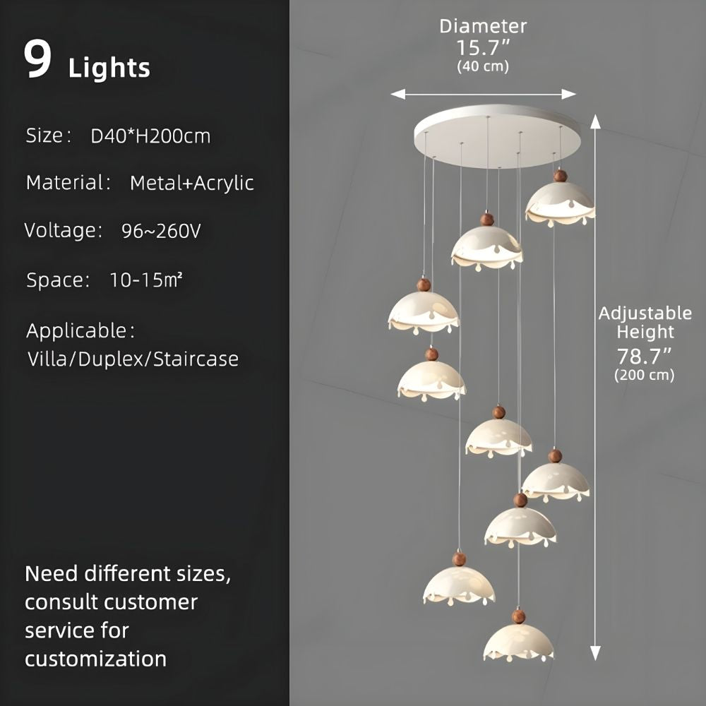 Afen Modern Staircase Chandelier for high ceiling staircase and foyer lighting