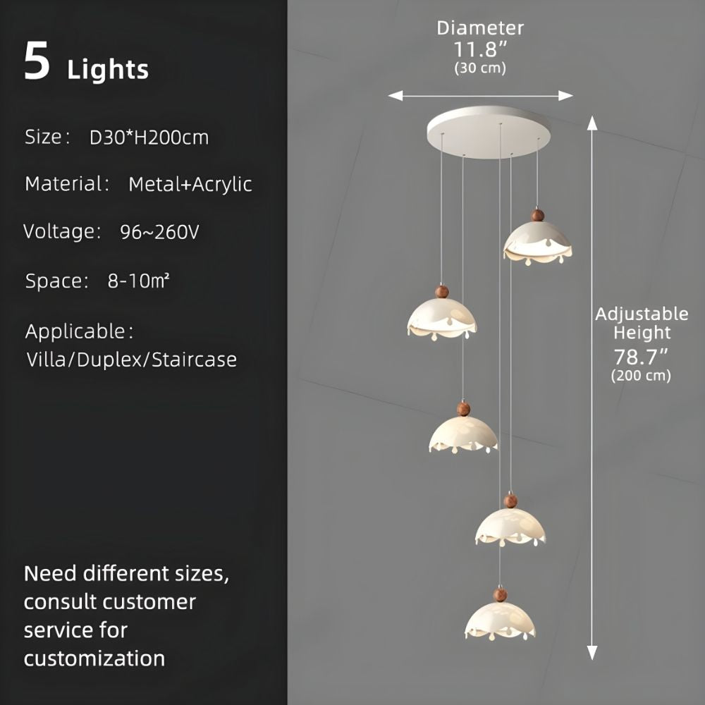 Afen Modern Staircase Chandelier for high ceiling staircase and foyer lighting