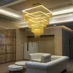 Aisha Tassel Chandelier for high ceiling staircase and foyer lighting