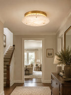 Alabaster Disc Ceiling Lamp by Bling Lighting Studio