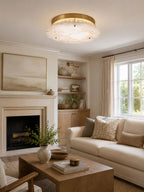 Alabaster Disc Ceiling Lamp by Bling Lighting Studio