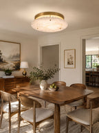 Alabaster Disc Ceiling Lamp by Bling Lighting Studio