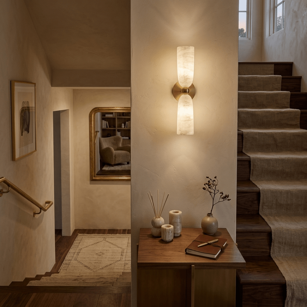 Alabaster Bell Wall Sconce by Bling Lighting Studio