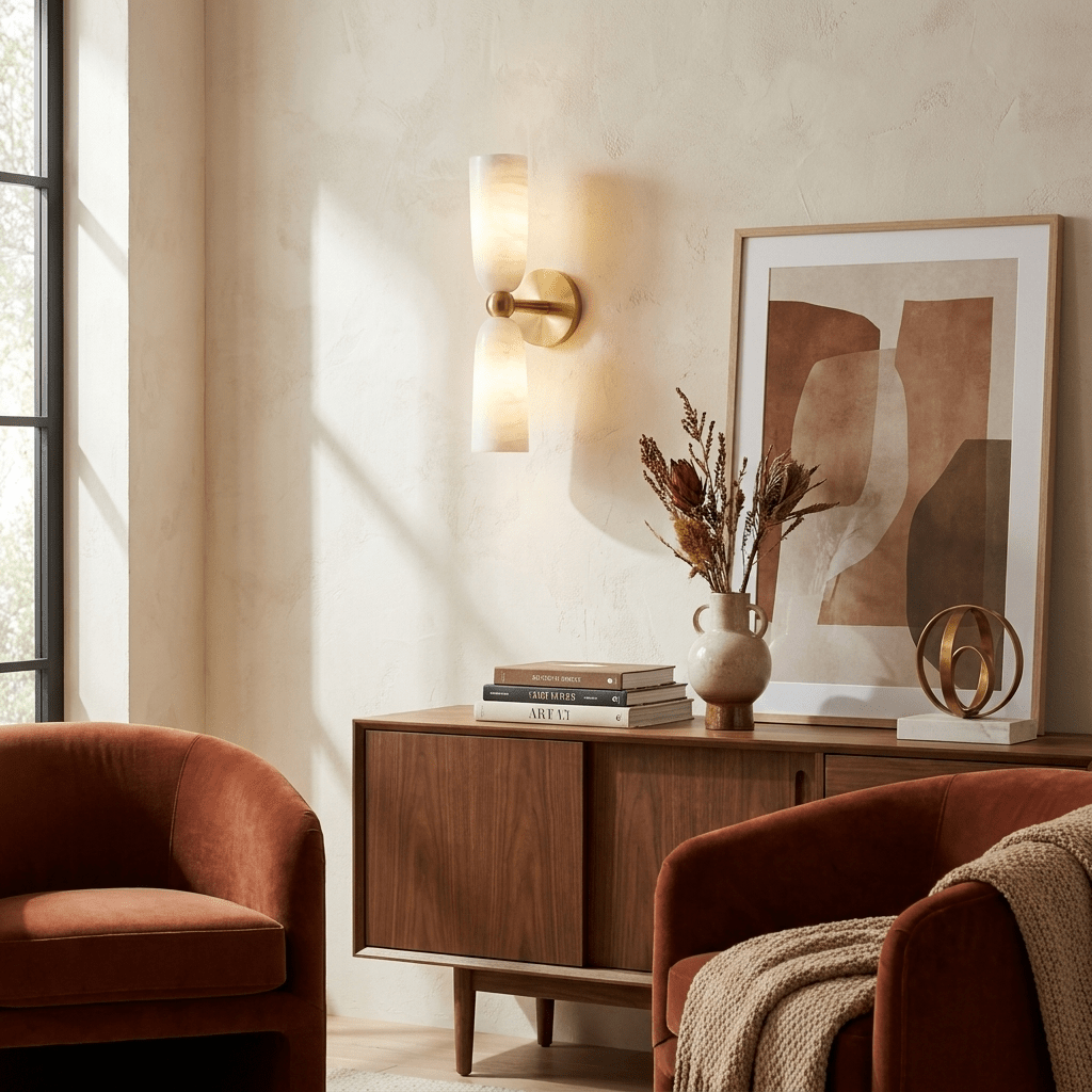 Alabaster Bell Wall Sconce by Bling Lighting Studio