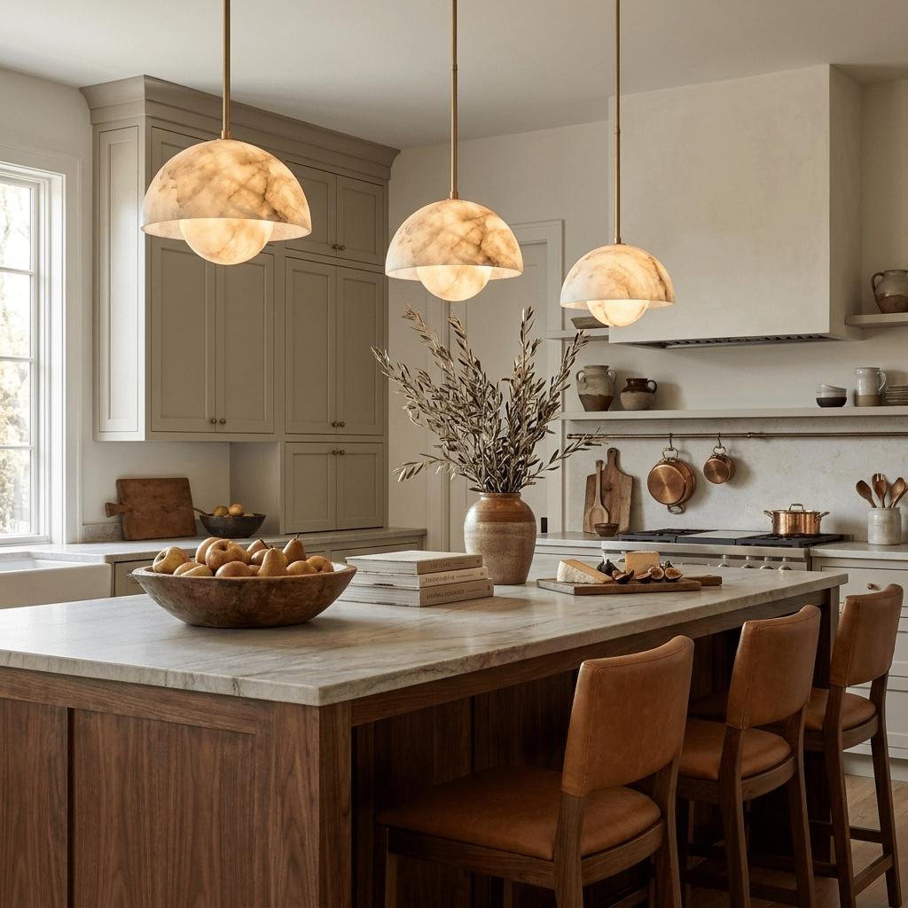 Alabaster Bud Pendant Lamp by Bling Lighting Studio