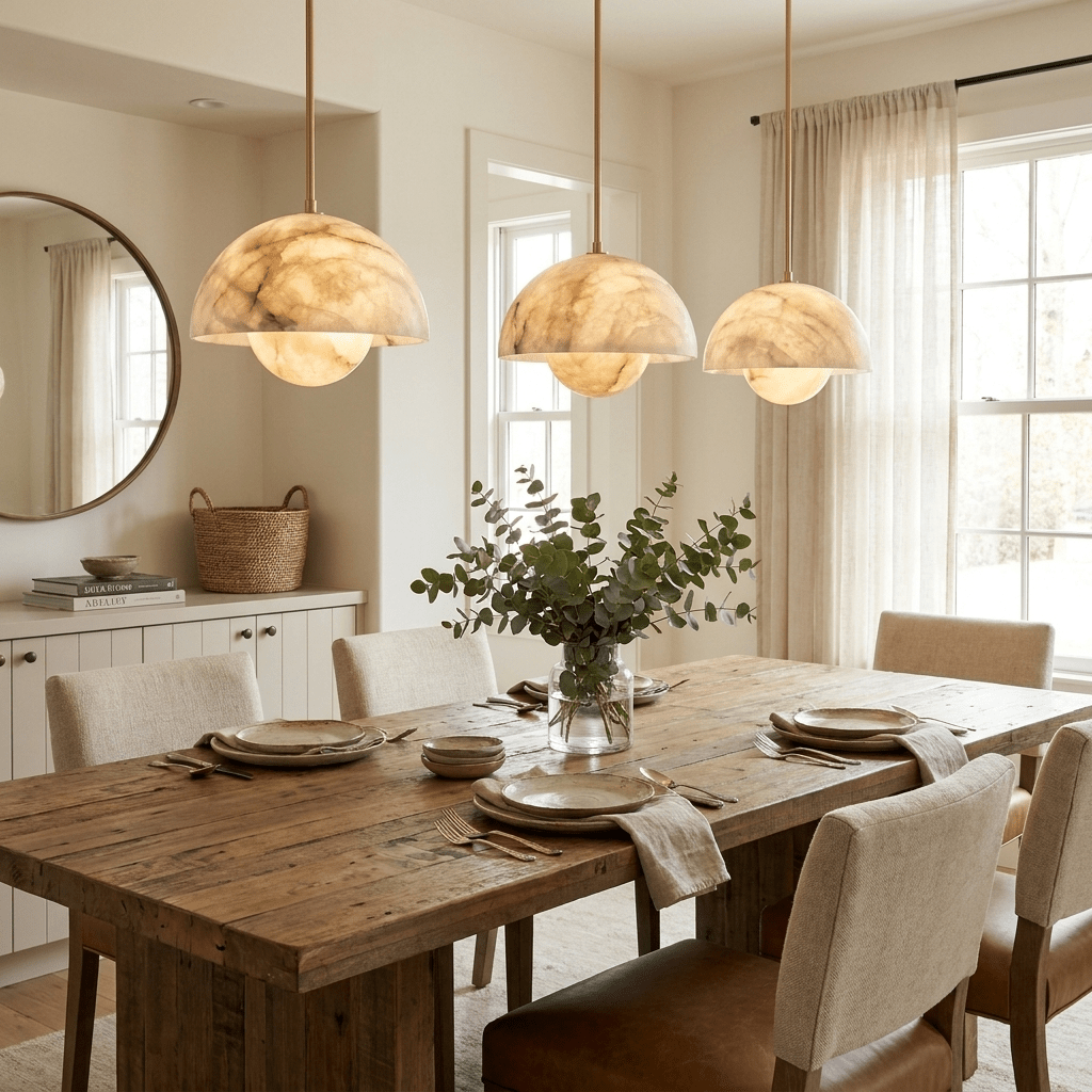 Alabaster Bud Pendant Lamp by Bling Lighting Studio