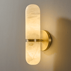 Alabaster Capsule Wall Sconce by Bling Lighting Studio
