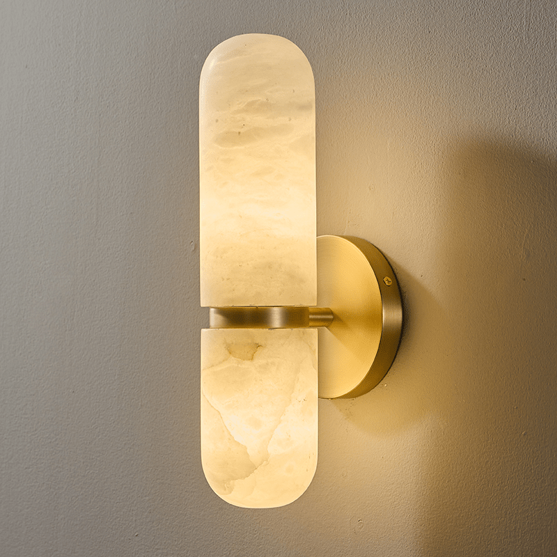 Alabaster Capsule Wall Sconce by Bling Lighting Studio