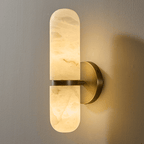 Alabaster Capsule Wall Sconce by Bling Lighting Studio