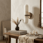 Alabaster Capsule Wall Sconce by Bling Lighting Studio