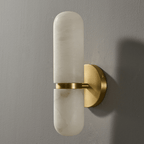 Alabaster Capsule Wall Sconce by Bling Lighting Studio