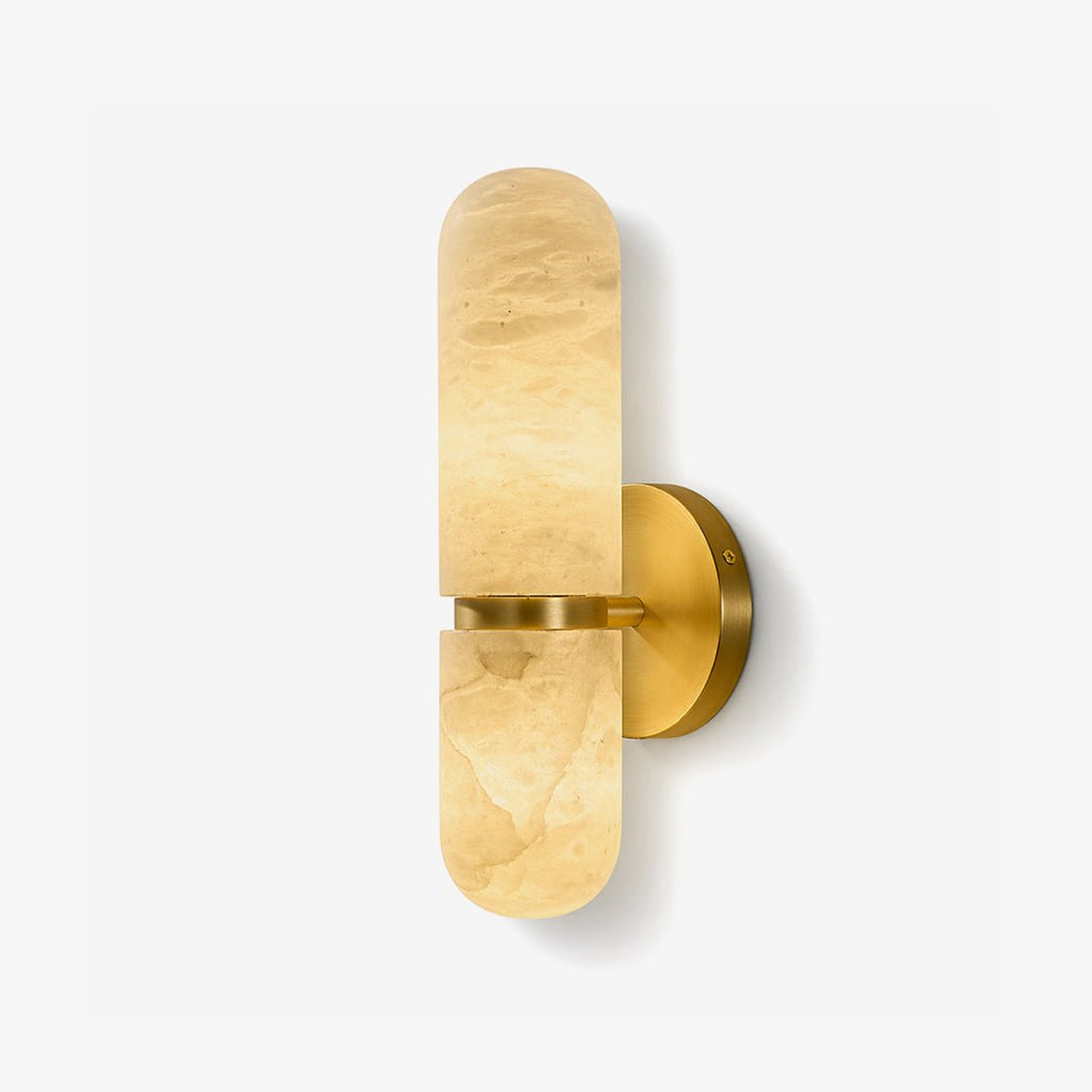Alabaster Capsule Wall Sconce by Bling Lighting Studio