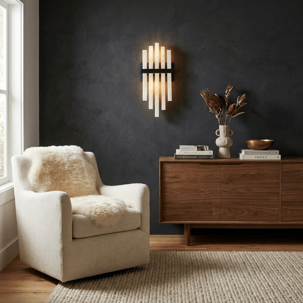 Alabaster Cascade Wall Lamp by Bling Lighting Studio