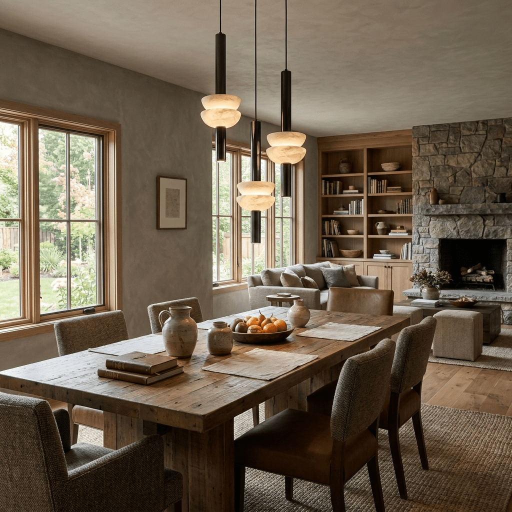 Alabaster Column Pendant Lamp by Bling Lighting Studio