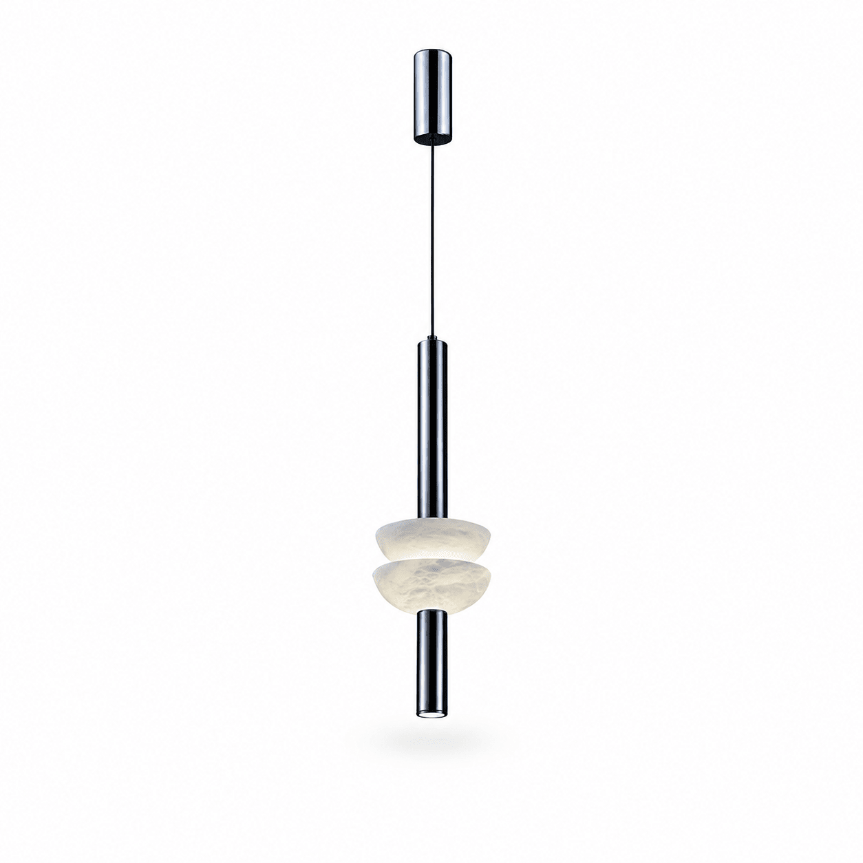 Alabaster Column Pendant Lamp by Bling Lighting Studio