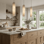Alabaster Cylinder Pendant Light by Bling Lighting Studio