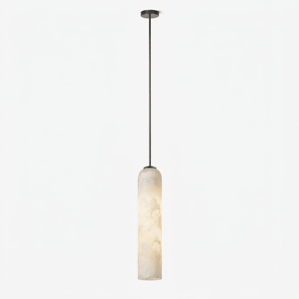 Alabaster Cylinder Pendant Light by Bling Lighting Studio