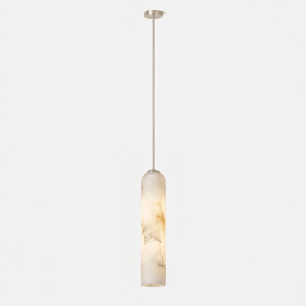 Alabaster Cylinder Pendant Light by Bling Lighting Studio