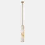Alabaster Cylinder Pendant Light by Bling Lighting Studio