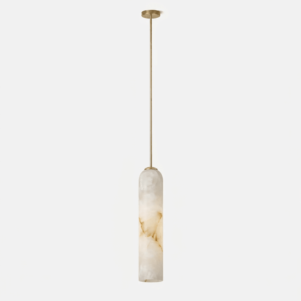 Alabaster Cylinder Pendant Light by Bling Lighting Studio