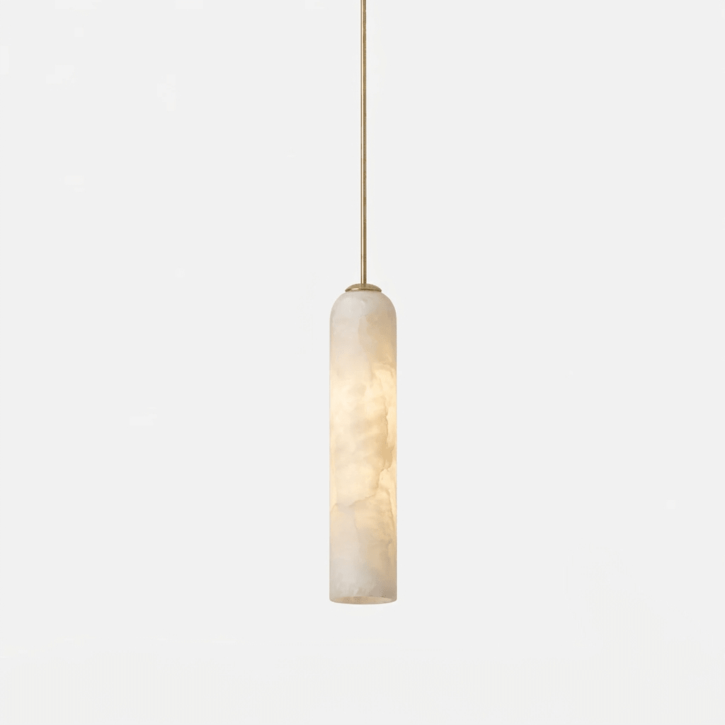 Alabaster Cylinder Pendant Light by Bling Lighting Studio