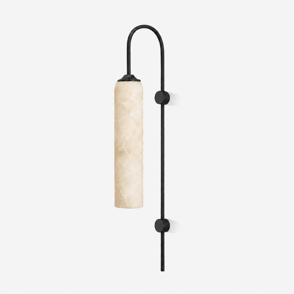 Alabaster Cylinder Wall Light by Bling Lighting Studio