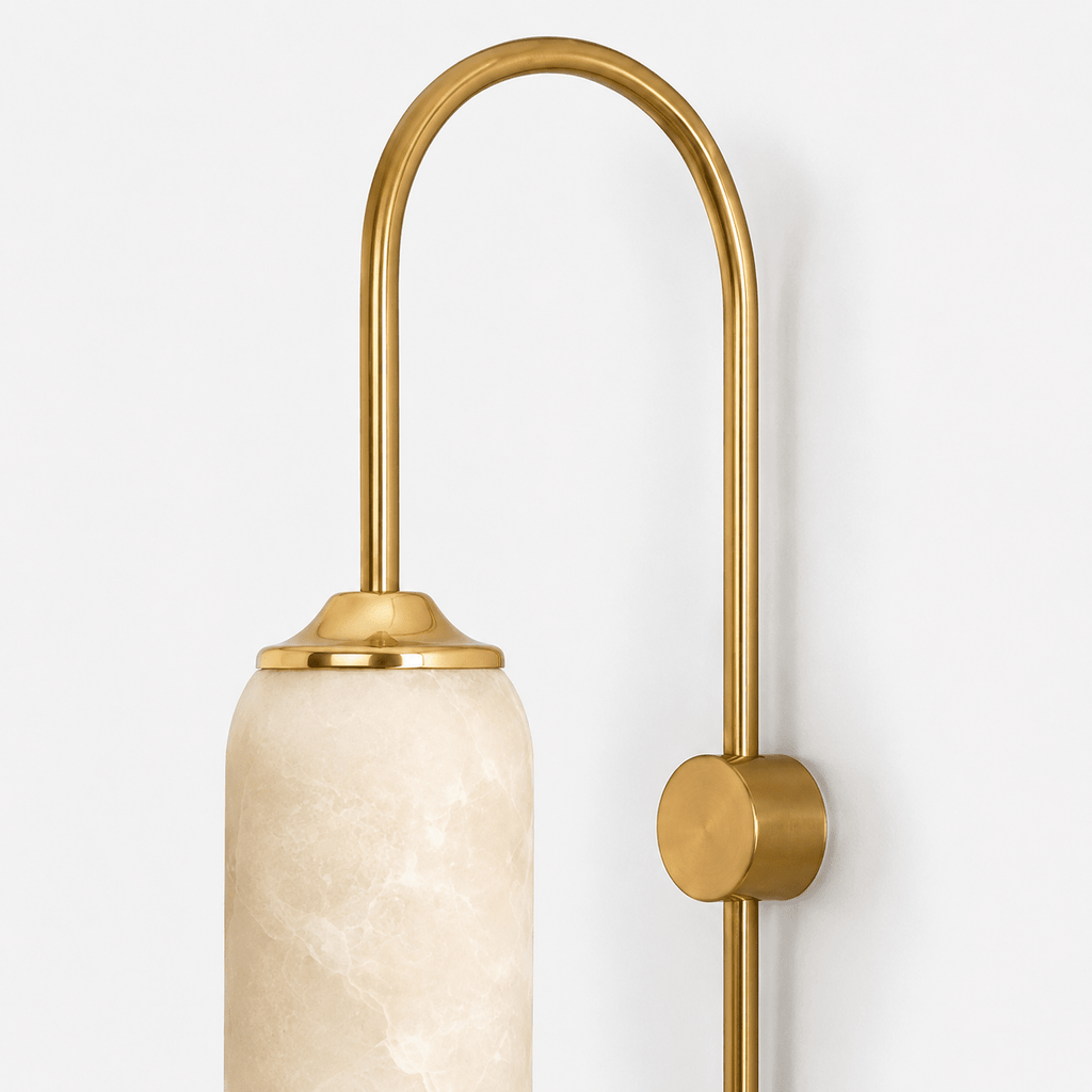 Alabaster Cylinder Wall Light by Bling Lighting Studio