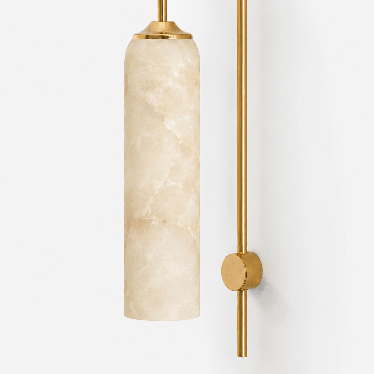 Alabaster Cylinder Wall Light by Bling Lighting Studio