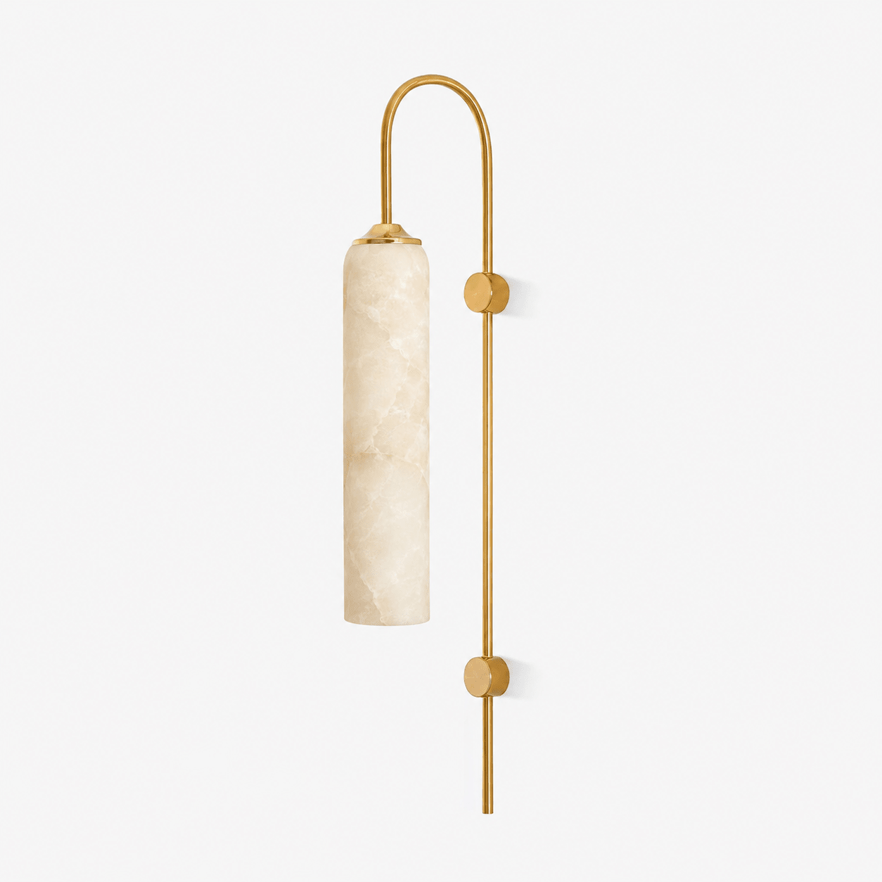 Alabaster Cylinder Wall Light by Bling Lighting Studio